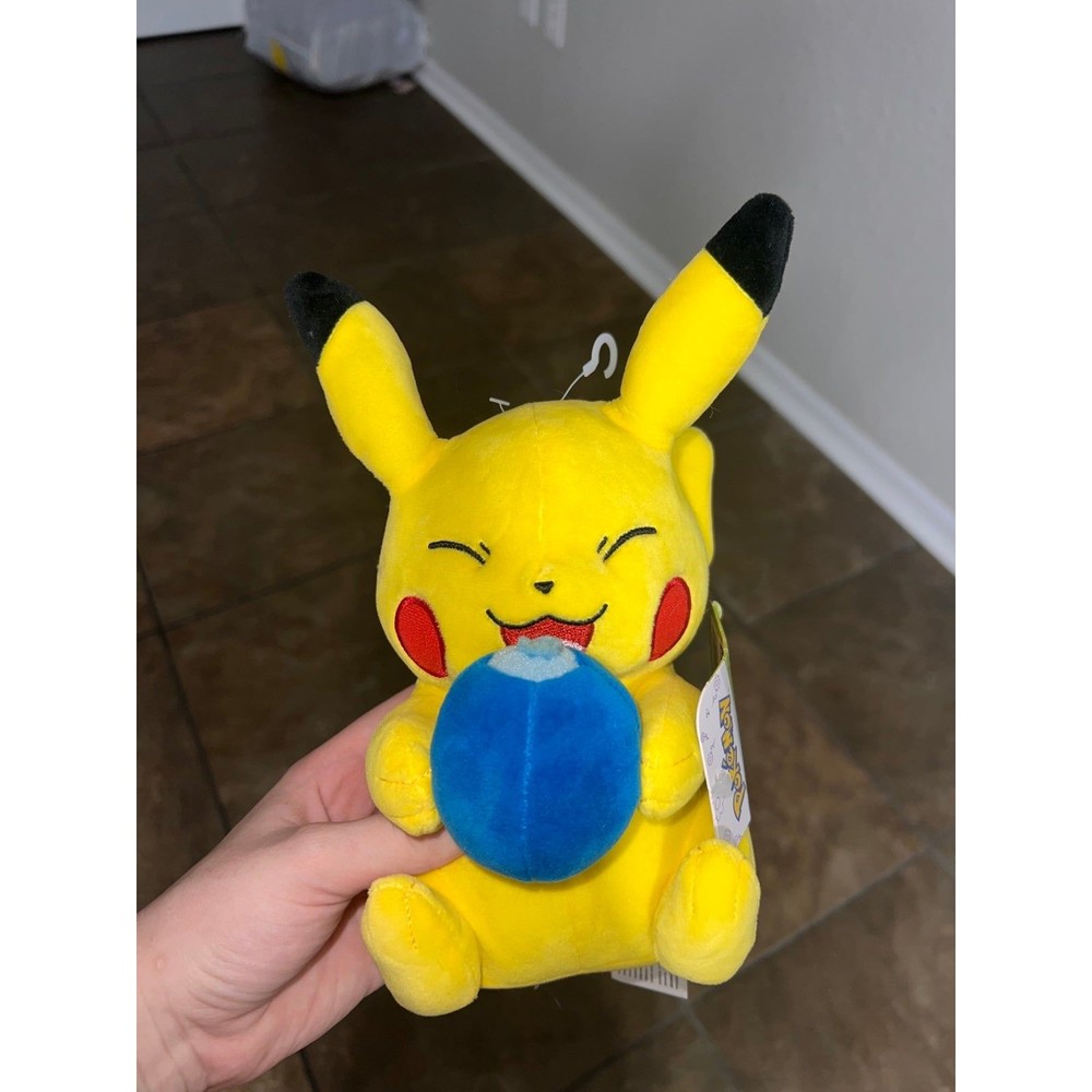 Pikachu with blue blue berry plushy
